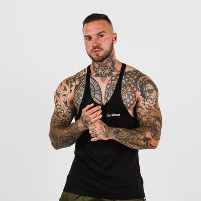 Tielko Stringer Black - GymBeam, veľkosť S