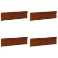 vidaXL Slimákové zábrany 8 ks 100 x 3,5 x 25 cm Hrdzavý