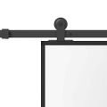 vidaXL Posuvné dvere s kovaním 76x205 cm tvrdené sklo a hliník úzke