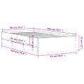 vidaXL Posteľný rám so zásuvkami betónovosivý 90x200cm kompozit. drevo