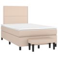 vidaXL Boxspring posteľ s matracom kapučínová 120x200 cm umelá koža