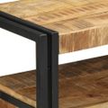 vidaXL Konzolový stôl Hnedá 90 x 33 x 75 cm Masívne mango drevo