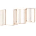 vidaXL Brána pre psa s dverami skladacia 15panely 750cm topoľové drevo