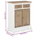 vidaXL Komoda biela 60x30x80 cm masívne drevo