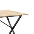 vidaXL Jedálenský stolík v tvare X 200x100x75 cm borovica a oceľ