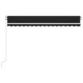 vidaXL Ručne zaťahovacia markíza s LED 400x300 cm antracitová