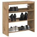 vidaXL Regál na topánky dub artisan 60x25x62 cm kompozitné drevo