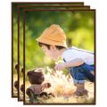 vidaXL Fotorámiky na stenu alebo stôl 3 ks bronzové 20x25 cm MDF