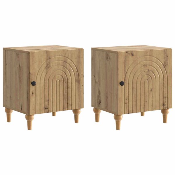 vidaXL Nočný stolík 2 pcs Dub artisan 43 x 34,5 x 50 cm