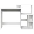 vidaXL Stôl Biela 120,5 x 44 x 88,5 cm Kompozitné drevo