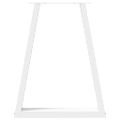 vidaXL Nohy k jedálenskému stolu v tvare V, 2 ks, biele, 60 x (72-73,3) cm, oceľové