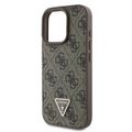 Guess puzdro pre iPhone 16 Pro 6,3" GUHCP16LP4TDSCPW Leather Metal Logo Strass Crossbody hnedé