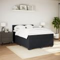 vidaXL Posteľný rám boxspring s matracom čierny 140x200 cm zamat