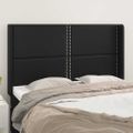 vidaXL Čelo postele so záhybmi čierne 147x16x118/128 cm umelá koža