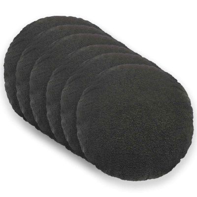 vidaXL Poťah na podložku 6 pcs HEERLEN Tmavosivá Ø 50 cm Bouclé