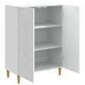 vidaXL Servírovacia skriňa Biela 66 x 34,5 x 90 cm Kompozitné drevo