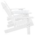 vidaXL Záhradné stoličky Adirondack+stolík, jedľový masív, biele