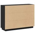 vidaXL Komoda čierna 110,5x35x80 cm borovicový masív
