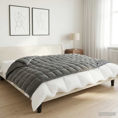 vidaXL Záťažová deka Antracitová 120 x 180 cm 9 kg 100% Bavlna 205T