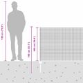 vidaXL Zvarené pletivo s podperami 100 x 1 m PVC potiahnutá oceľ