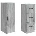 vidaXL Sada skríň 2 ks 33 x 34,5 x 87 cm Kompozitné drevo Sivý Sonoma