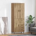 vidaXL Highboard 2 ks Remeselný dub 69,5 x 34 x 180 cm