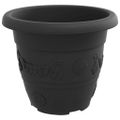 vidaXL Kulatý kvetináč 24 ks Čierna Ø 22 x 18 cm Plast