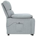 vidaXL Elektrické sklápacie kreslo bledosivé látka