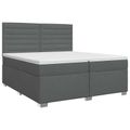 vidaXL Posteľ boxspring s matracom Tmavosivá 200 x 200 cm Látka