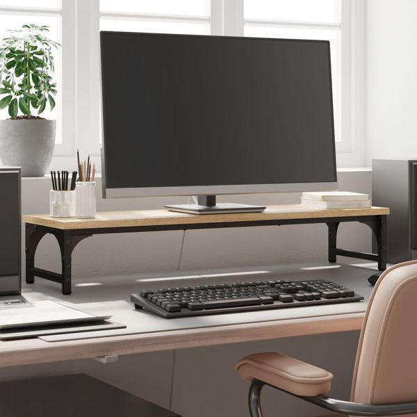 vidaXL Stojan na monitor dub sonoma 85x23x15,5 cm kompozitné drevo