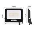 LED reflektor GLARO 50W, čierny, IP65, 5000 lm, neutrálna biela