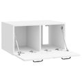 vidaXL Nástenná TV skrinka Biela s vysokým leskom 59,5 x 41 x 30 cm