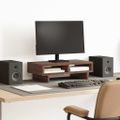 vidaXL Stojan na monitor hnedý dub 50x27x15 cm kompozitné drevo