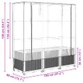 vidaXL Záhon s krytom na skleník ratanový vzhľad 120x40x123 cm