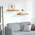 vidaXL Stenná polica Nástenná montáž 2 ks Hnedá 50 x 23,5 x 3,8 cm