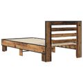 vidaXL Rám postele s čelom Staré drevo 80 x 200 cm Kompozitné drevo