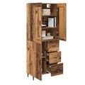 vidaXL Highboard 2 ks Staré drevo 69,5 x 34 x 180 cm Kompozitné drevo