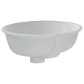 vidaXL Kúpeľňové umývadlo biele 37x31x17,5 cm oválne keramické