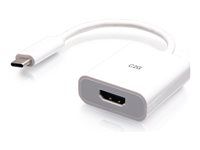 4K 60Hz - White - Video adaptér - USB-C s piny (male) do HDMI se zdířkami (female) - bílá - podpora 4K60Hz