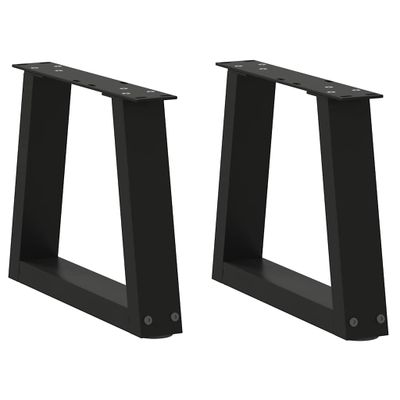 vidaXL Nohy konferenčného stolíka v tvare V, 2 ks, čierne, 30 x (30-31,3) cm, oceľové