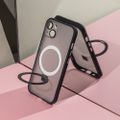 Magnetické puzdro s krúžkom pre iPhone 15 Plus 6,7" čierne
