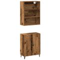 VidaXL Príborník so nástennou skrinkou Old Wood Engineered Wood