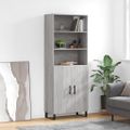vidaXL Vysoká skrinka sivý dub sonoma 69,5x34x180 cm spracované drevo