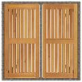 vidaXL Záhradný jedálenský set 5 ks Sivá polyratan