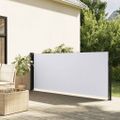 vidaXL Zaťahovacia bočná markíza, biela 100x300 cm