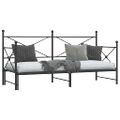 vidaXL Váľanda s kolíkom bez matraca Čierna 80x200 cm Oceľ