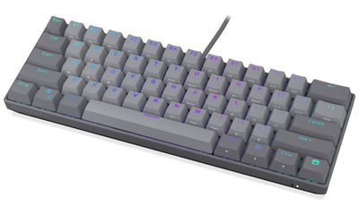 Endorfy mechanická klávesnice Thock V2 Compact / drátová / ARGB /  red sw. / USB / kompaktní / US layout Klávesnice, herní, drátová, mechanická, Endorfy Red, US layout, 60% velikost, ARGB, hliníková konstrukce, USB, šedá