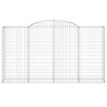 vidaXL Oblúkové gabiónové koše 5ks 300x50x160/180cm pozinkované železo