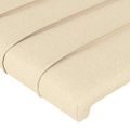 vidaXL Čelo postele so záhybmi krémový 203x16x118/128 cm látka