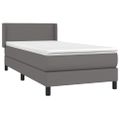 vidaXL Boxspring posteľ s matracom sivá 90x190 cm umelá koža